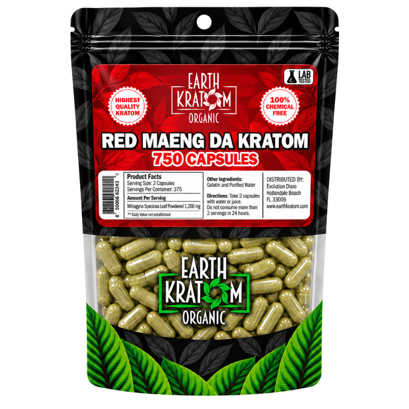 earth kratom capsules red maeng da 750ct