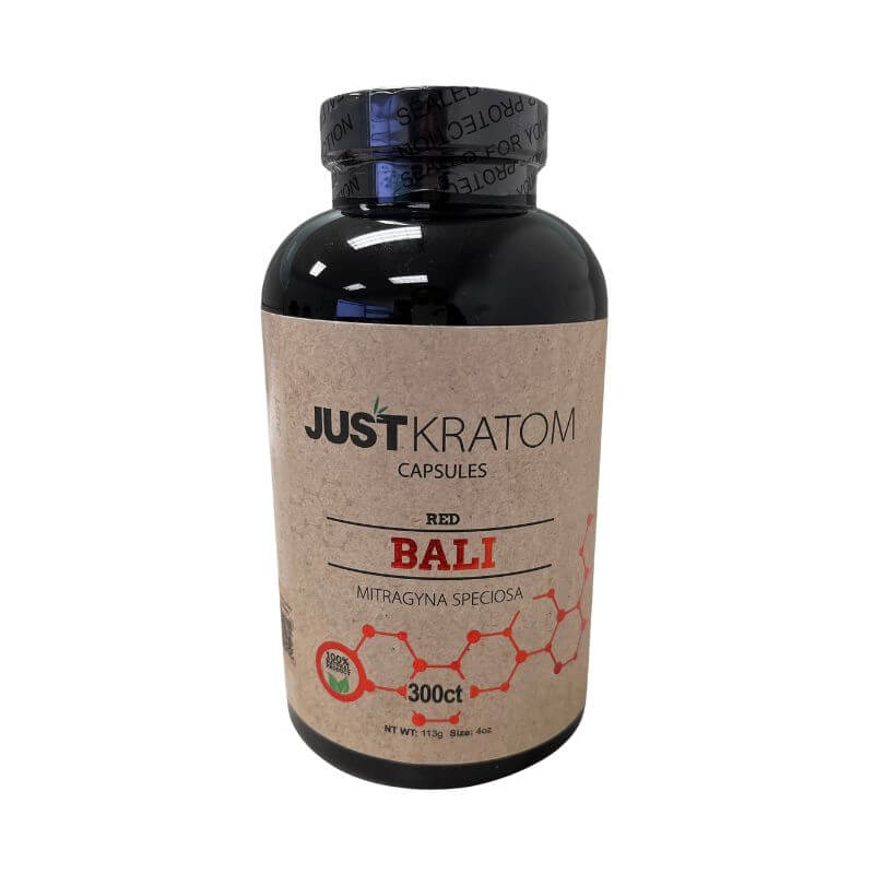 Just Kratom Capsules - 300 Count - Bali Red Vein
