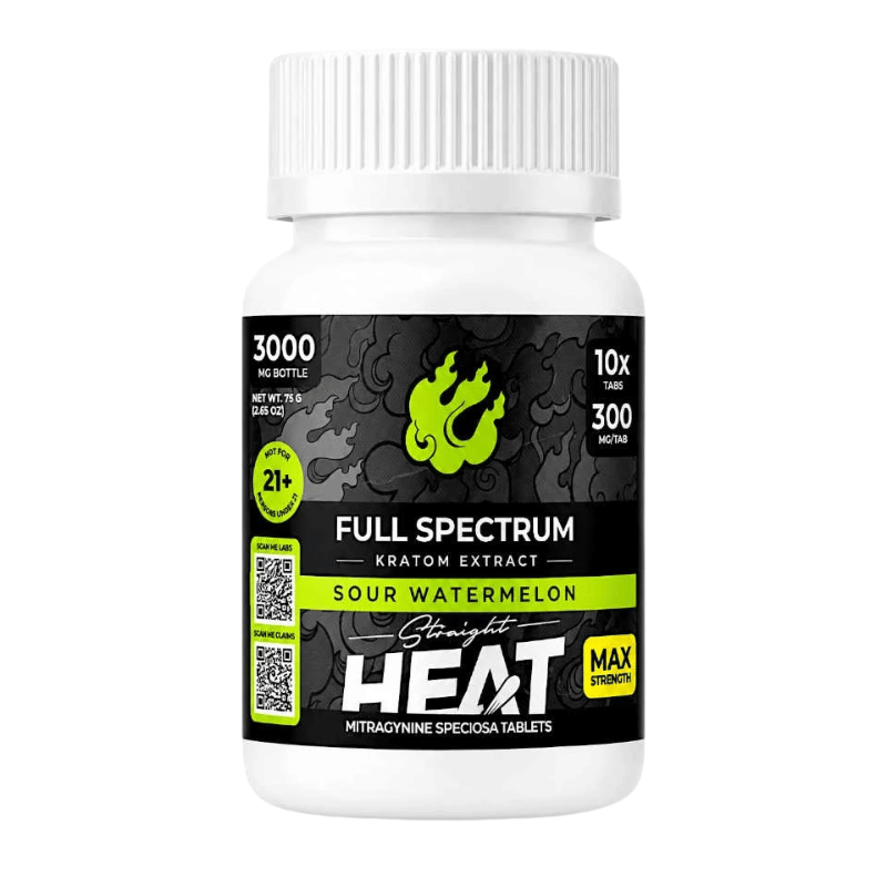 straight heat full spectrum kratom extract tablets