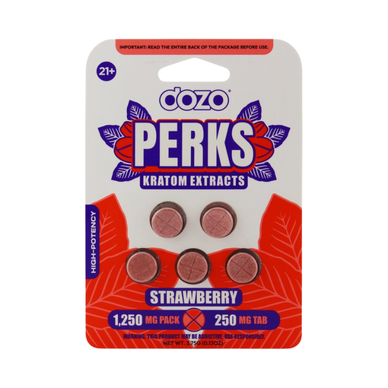 Dozo Perks Kratom Extract Tablets 5ct 250mg Per Tablet