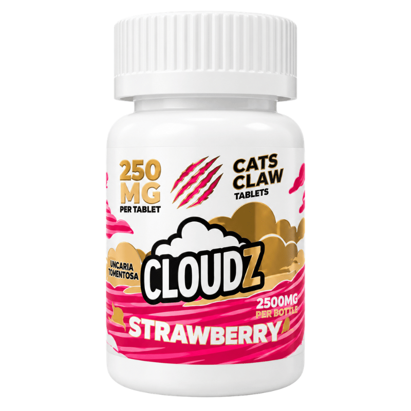 Cloudz Cat's Claw Tablets 10ct - 250mg Per Tablet - Strawberry