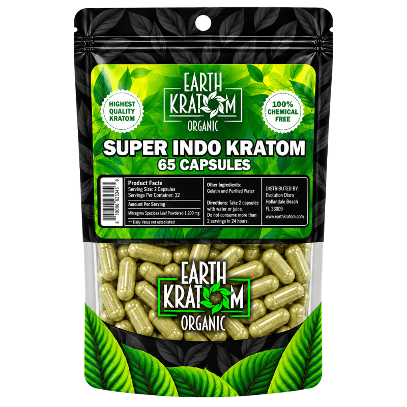 earth kratom capsules super indo 65 capsules