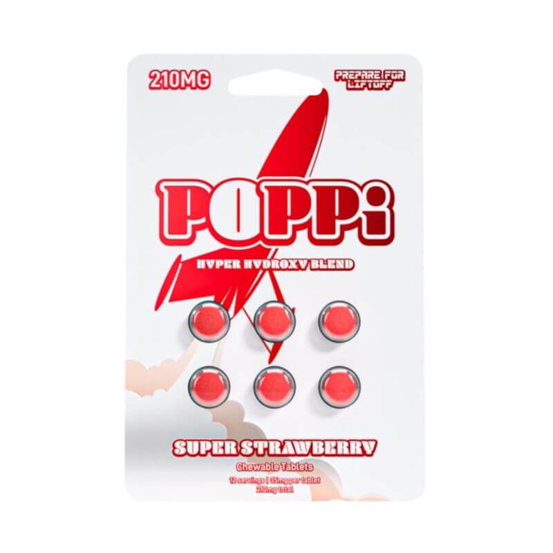 Poppi Hyper Hydroxy Blend chewable tablets - Super Strawberry