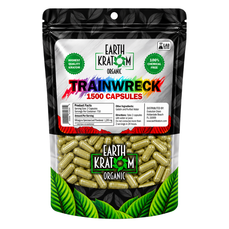 earth kratom capsules trainwreck 1500ct