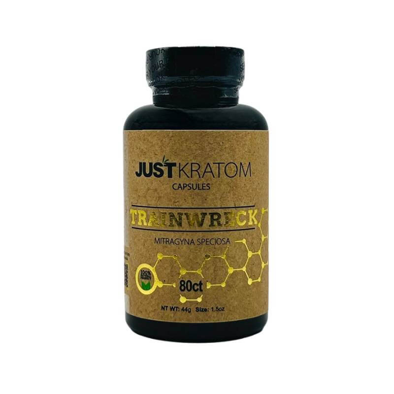 Just Kratom Capsules - 80 Count - Trainwreck