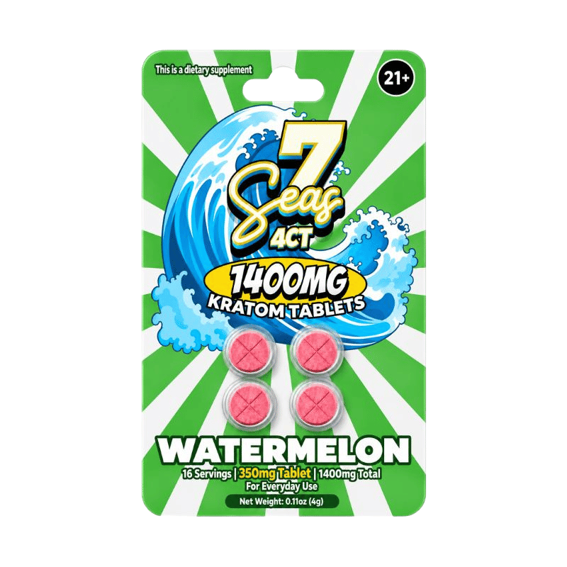 7Seas Watermelon kratom extract tablets 350MG 4-count