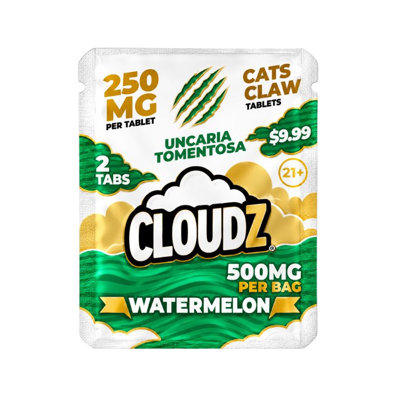 Cloudz Cat's Claw Tablets 2ct - 250mg Per Tablet - Watermelon