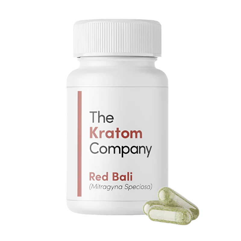 The Kratom Company Kratom Capsules 75ct 500mg Per Capsule - Bali Red Vein