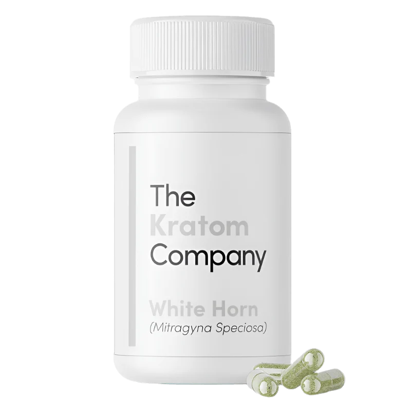 The Kratom Company Kratom Capsules 75ct 500mg Per Capsule - White Horn Vein