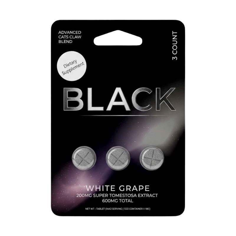 BLACK White Grape Cat's Claw Blend tablets 200MG 3-count