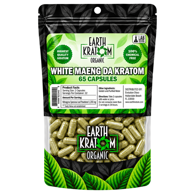 earth kratom capsules white maeng da 65 capsules
