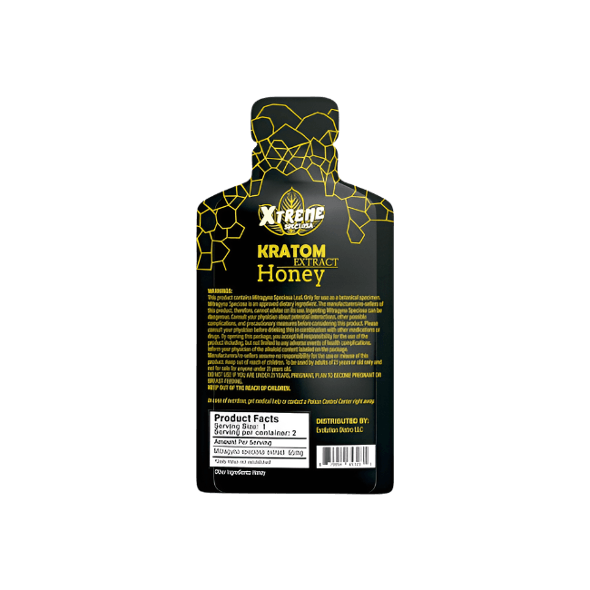 Xtreme Speciosa Kratom Extract MIT Pouch - Honey - 15ml - 130mg - Additional Package View 1