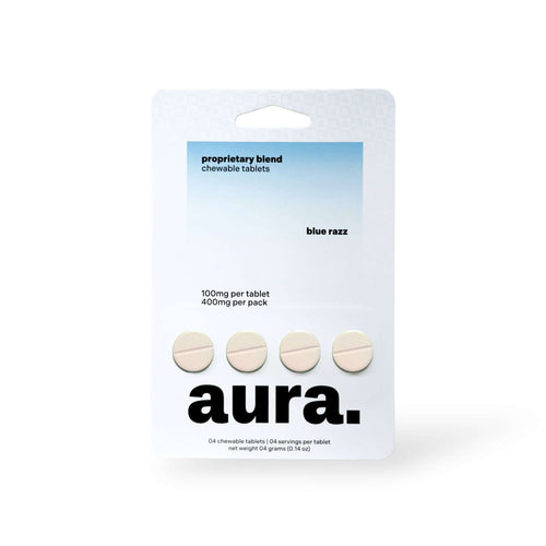 AURA proprietary blend kratom chewable tablets - Blue Razz