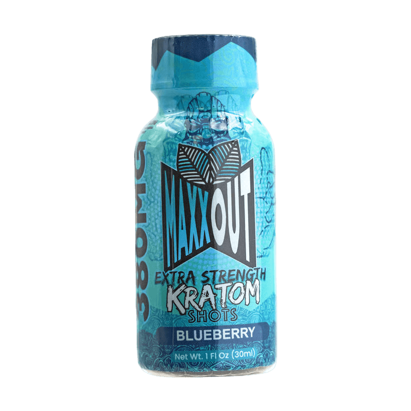 MaxxOut Extra Strength Kratom Shot 380mg - Blueberry