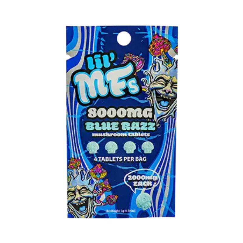 Lil MF's Mushroom Tablets - 4ct - Blue Razz