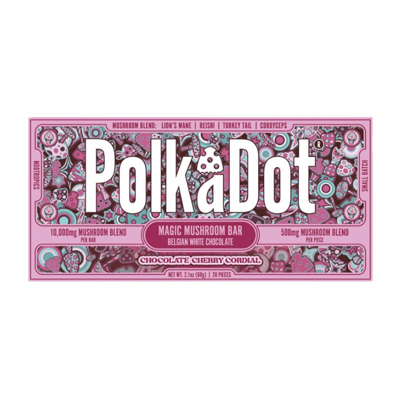 Polka Dot Magic Mushroom Blend Chocolate Bar - Chocolate Cherry Cordial