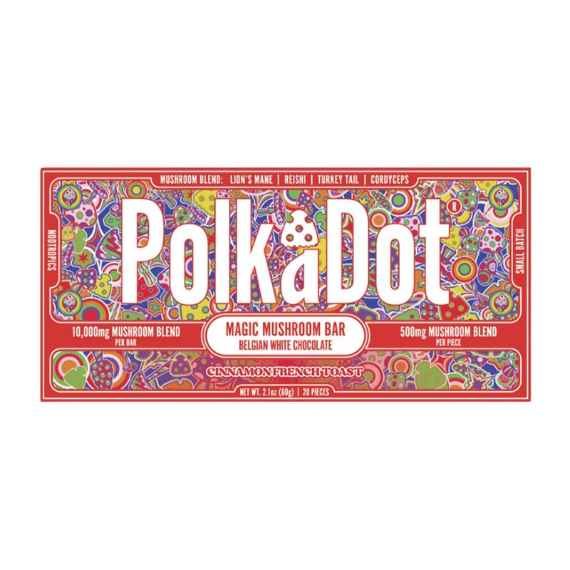 Polka Dot Magic Mushroom Blend Chocolate Bar - Cinnamon French Toast