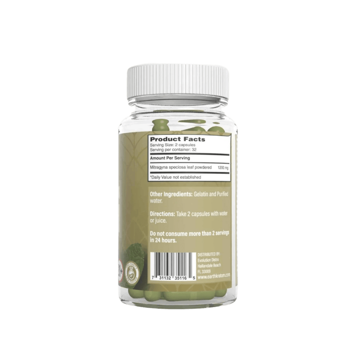 Xtreme Speciosa Kratom Capsules - 65ct - Maeng Da Green Vein - Additional Package View 1