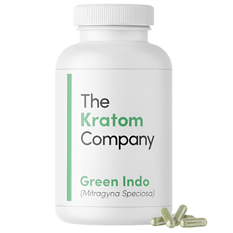The Kratom Company Kratom Capsules 150ct 500mg Per Capsule - Indo Green Vein