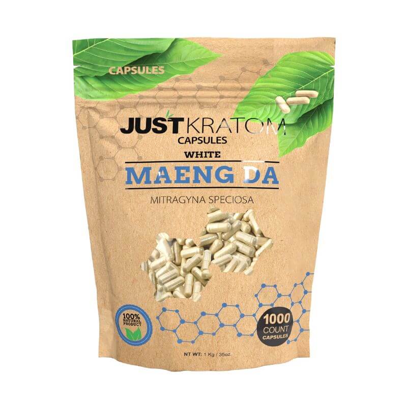 Just Kratom Capsules - 1000 Count - Maeng Da White Vein
