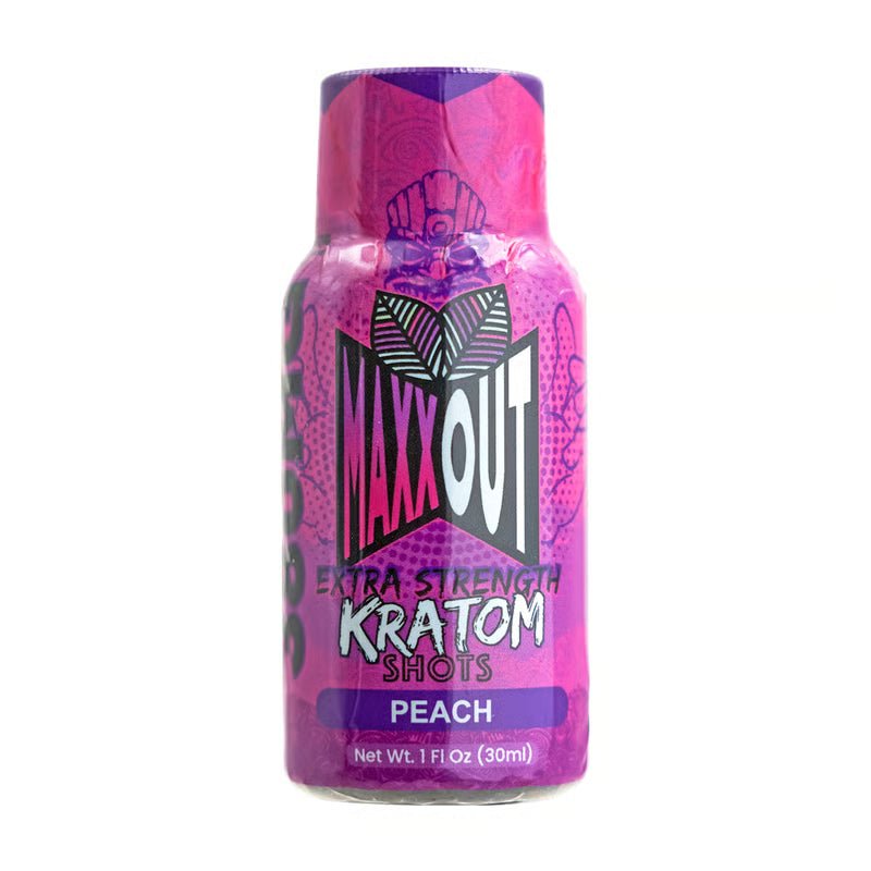 MaxxOut Extra Strength Kratom Shot 380mg - Peach