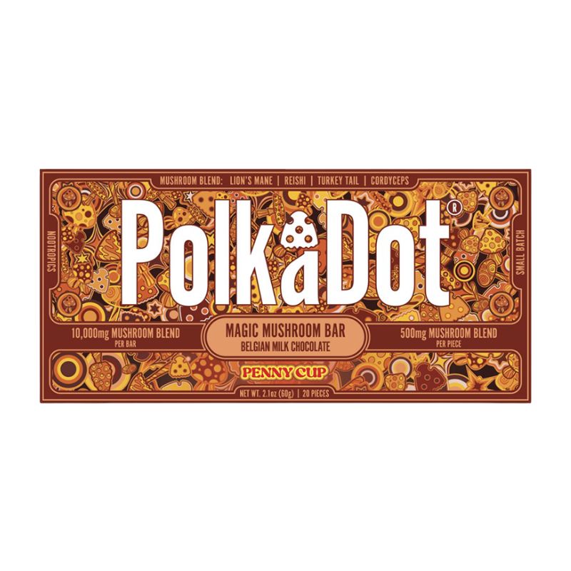 Polka Dot Magic Mushroom Blend Chocolate Bar - Penny Cup